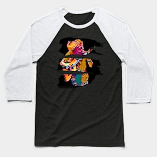 Guitar in motion (split image musician) Baseball T-Shirt